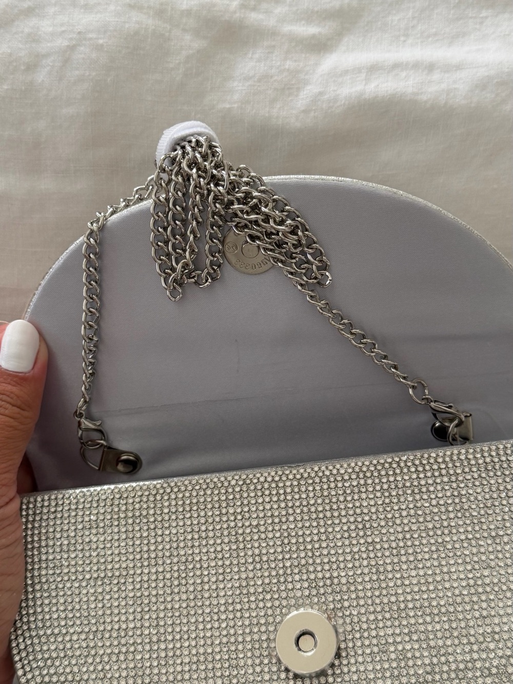 Y2K Silver Rhinestone Bag - Picture 3 of 3